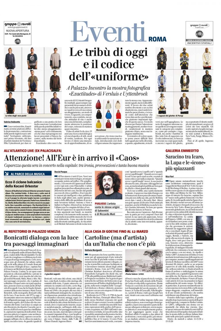 Le tribu di oggi e il codicce dell’ uniforme