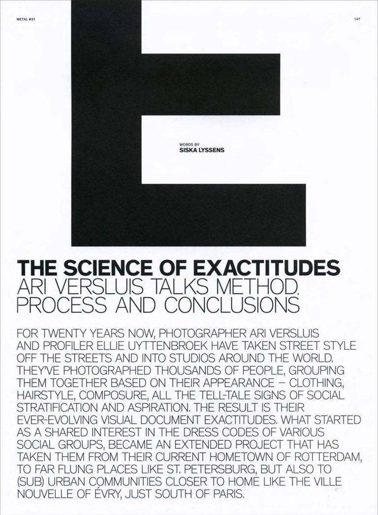The Science of Exactitudes